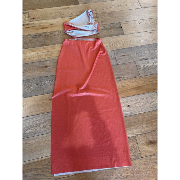 Baobab Luana Cut Out Maxi Dress Durazno Orange Womens Size Large - Picture 10 of 12